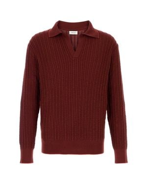 Ferragamo Salvatore Cotton Blend Sweater - Red