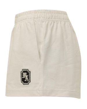Amiri Stylish Mini Shorts With Logo Application - Natural