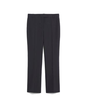 Max Mara Slim-Fit Stretch Cotton And Viscose Pants - Blue