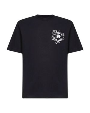 Amiri Cotton Crewneck Sweatshirt With Front And Back Logo - Black