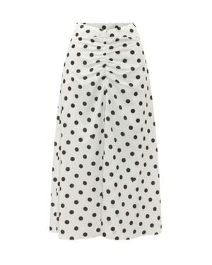 Fiorucci Polka Dot Midi Skirt - White