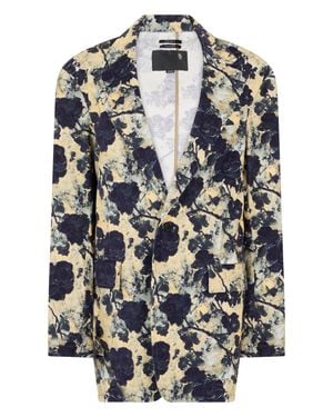 R13 Blazer Floral Cotton Blazers - Yellow