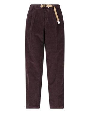 White Sand Corduroy Belted Pants - Purple