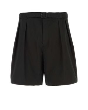 Saint Laurent Black Poplin Bermuda Shorts