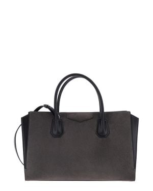 Givenchy 'Catchall Antigona Small' Handbag With Logo Lettering On The Front - Black