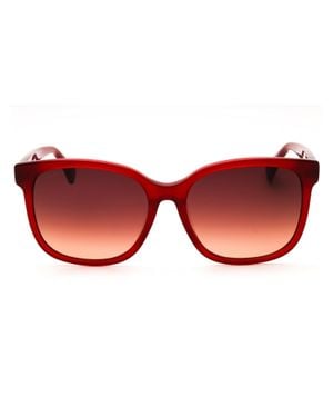 Max Mara Stylish Rectangular Sunglasses - Red