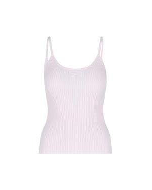 Courreges Top, Thin Shoulder Straps, Round Neckline - Pink