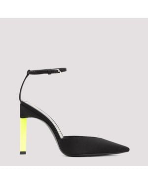 The Attico Chic Satin Pumps With Triangular Heel 10.5Cm - Black