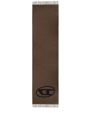 DIESEL Luxurious Wool Blend Scarf - Brown