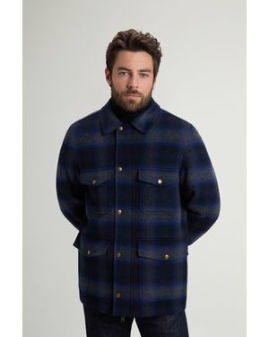 Woolrich Wool-Blend Double Wool Field Jacket - Blue