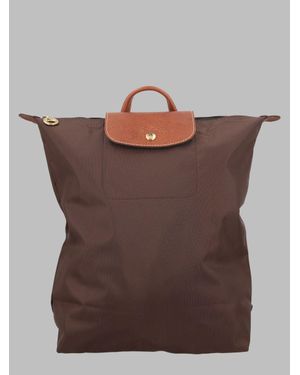 Longchamp Backpack Le Pliage Original Polyamide Backpacks - Brown