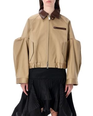 Sacai Faux-Shearling Single-Breasted Coat - Black