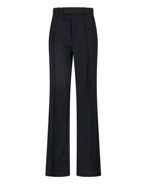 Nili Lotan Tailored Wide-Leg Wool Pants - Blue