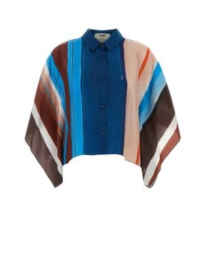 Fendi Printed Silk Shirt - Blue