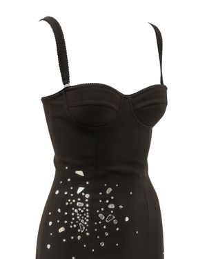 Des Phemmes Long Bustier Dress - Black