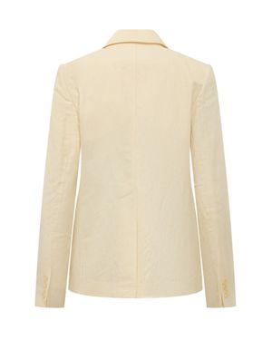 MICHAEL Michael Kors Elegant Blazer With Reverse Pocket Detail - Natural
