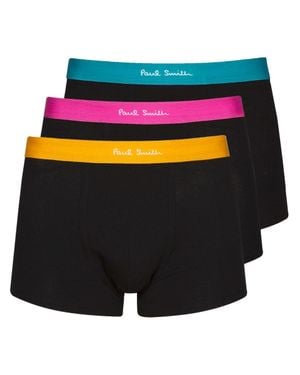 Paul Smith 3-Pack Of Boxer Shorts Organic Cotton Elastane Underwear - Black
