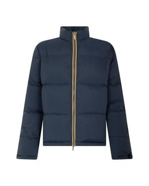 K-Way Artur Padded Jacket With High Collar - Blue