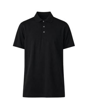 Lardini Cotton Minimalist Polo Shirt - Black