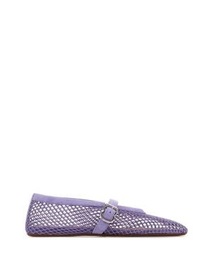 Alaïa Lilac Mesh Ballerinas - Purple