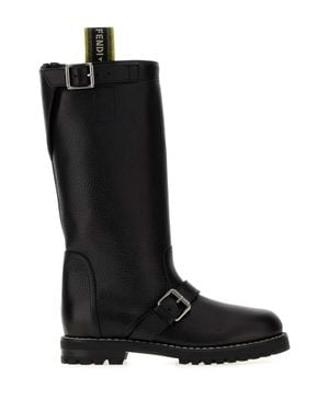 Fendi Leather Boots - Black