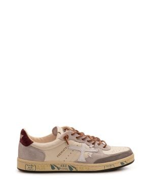 Premiata Leather & Suede Low-Top Sneakers - Multicolor