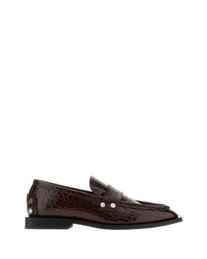Ganni Synthetic Leather Loafers - Brown