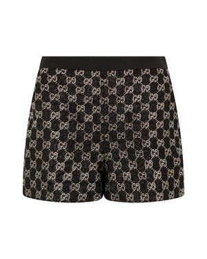 Gucci Shorts With Rhinestones - Black