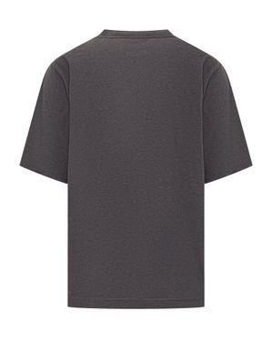 Dolce & Gabbana Trendy T-Shirt With Unique Stampaint Design - Gray