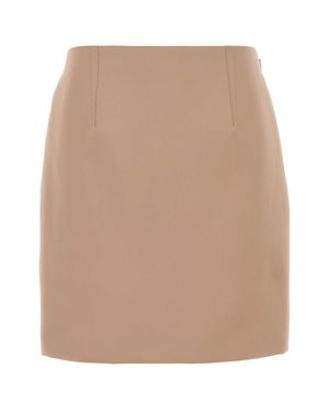 Chloé Powder Satin Mini Skirt - Natural