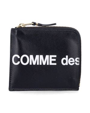 Comme des Garçons Huge Logo Zip-Around Wallet - Black