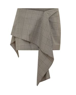 IRO Kobie Check Skirt - Gray