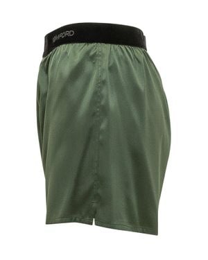 Tom Ford Silk Blend Mini Shorts - Green