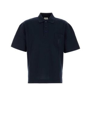 Saint Laurent Piqué Polo Shirt - Blue