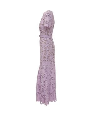 Self-Portrait Chic Midi Dress - Purple