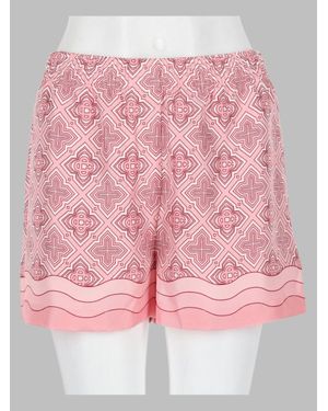 CASABLANCA Printed Silk Shorts - Pink
