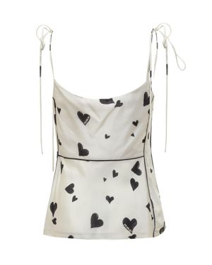 Marni Silk Bunch Top - White