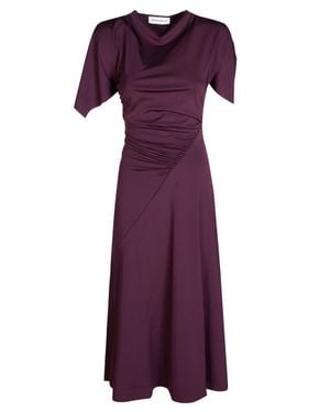 Victoria Beckham Cap Sleeve Sheath Dress - Purple