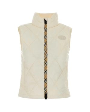 Burberry Ivory Nylon Cheswick Vest For - White