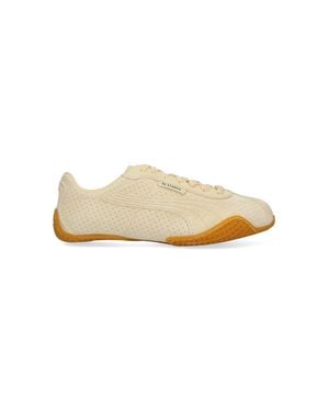 PUMA Leather Sneakers With Rubber Outsole - Natural