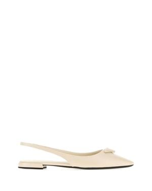 Prada Leather Ballerinas - White