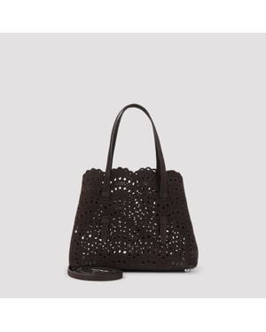 Alaïa Mina 25 Mini Calf Leather Shoulder Bag - Black