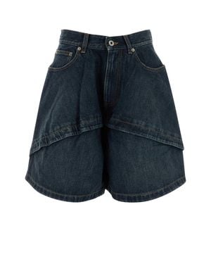 Loewe Denim Mini Shorts For - Blue