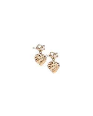 Chloé Enamel & Resin Brass Statement Earrings - White