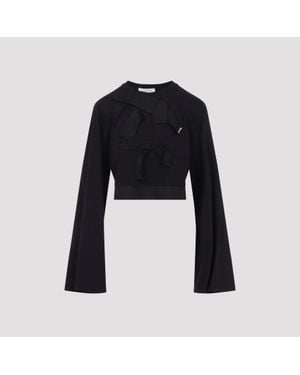 Lanvin Grosgrain Cotton Top - Black