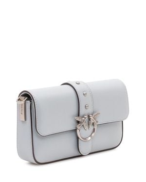 Pinko Slouchy Love One Mini Shoulder Bag - Gray