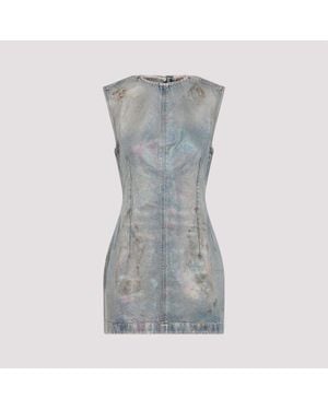 Acne Studios Mid- Cotton Denim Mini Dress - Gray