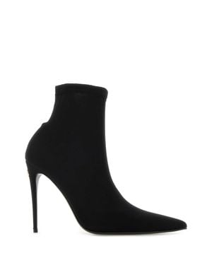 Dolce & Gabbana Fabric Ankle Boots - Black