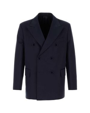 Prada Peaked Lapel Blazer - Blue