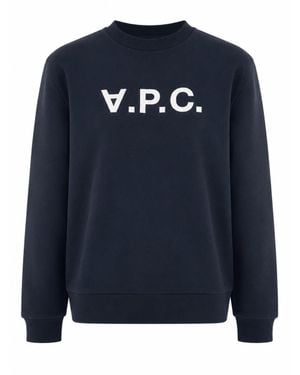A.P.C. A. P.C. Essential Organic Cotton Sweatshirt - Blue